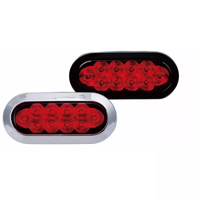 Đèn trailer bề mặt hình bầu dục màu đỏ 6 inch