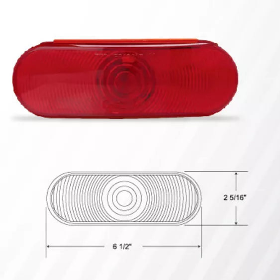 Đèn xe moóc 1-LED hình bầu dục màu đỏ 6 inch