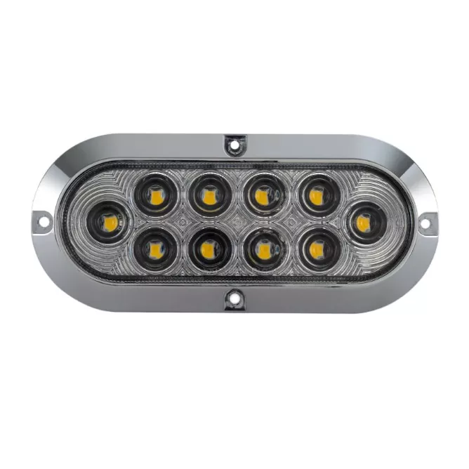 Đèn trailer hình bầu dục màu trắng 6 inch